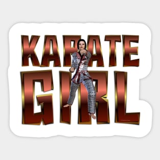 Karate Girl Sticker